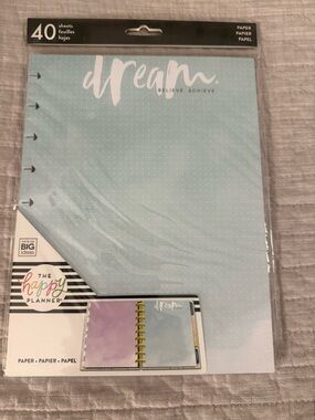 The Happy Planner Dream Dot-Grid Paper 40 Sheets Refill